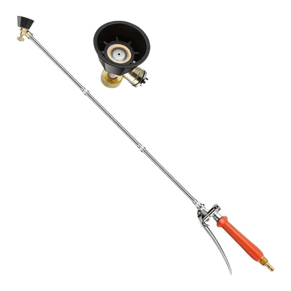 All Metal Sprayer Wand Compatible with 1/4 and 3/8 Hose Diameters for Reliable Performance in Wet Environments