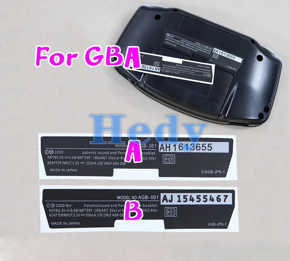 5 pezzi nuovi adesivi Lables di ricambio per Gameboy Advance SP Color per GBA GBA SP GBC GBP Console di gioco