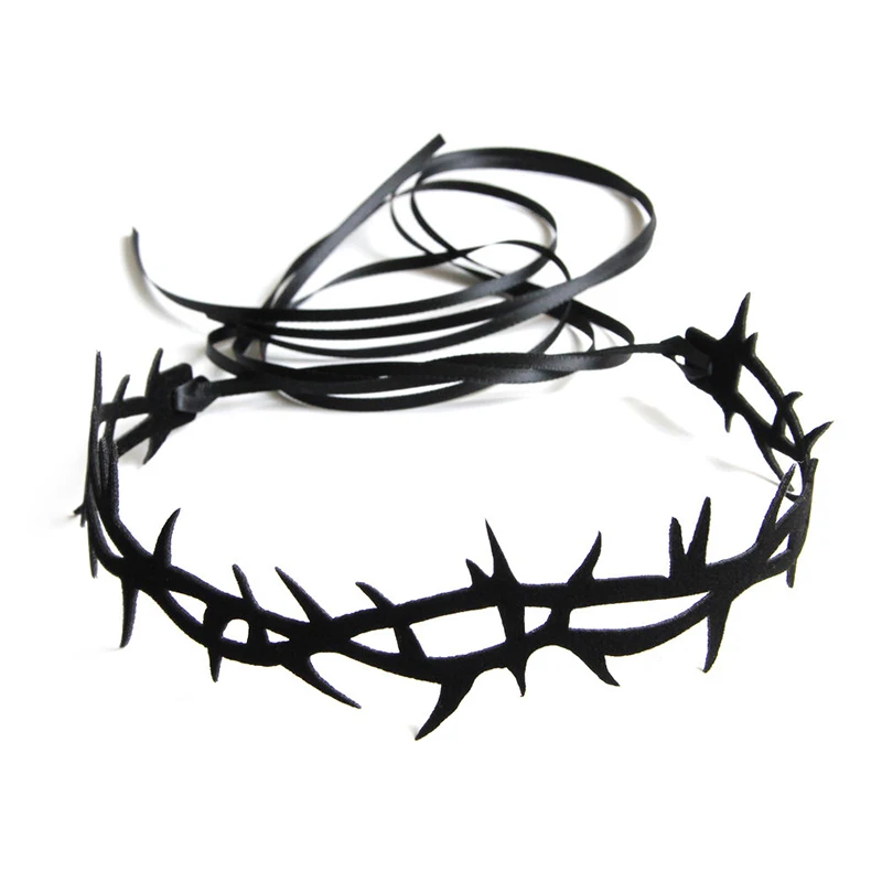 Gothic Girl Fashion Thorns Velvet Choker Necklace For Women Vintage Clavicle Chain Neck Jewelry Accessories