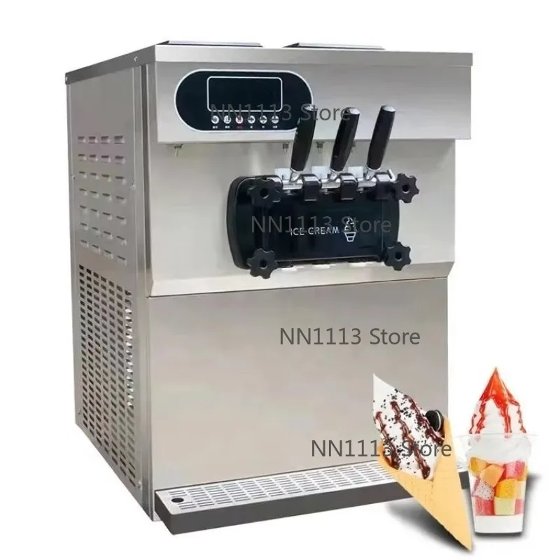 Hot Sales Professional Commercial 25L/H Large Output Ice Cream Machine Maker Automatic 3 Flavor Soft Serve Ice Cream Machine