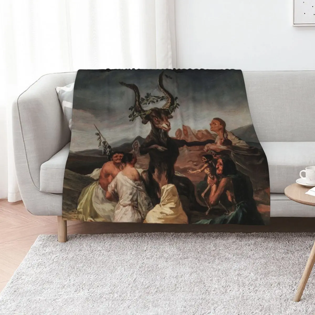 Francisco de Goya - Witches Sabbath (El Aquelarre) Throw Blanket Soft Big Loose Retros Sofa Thins warm for winter Blankets
