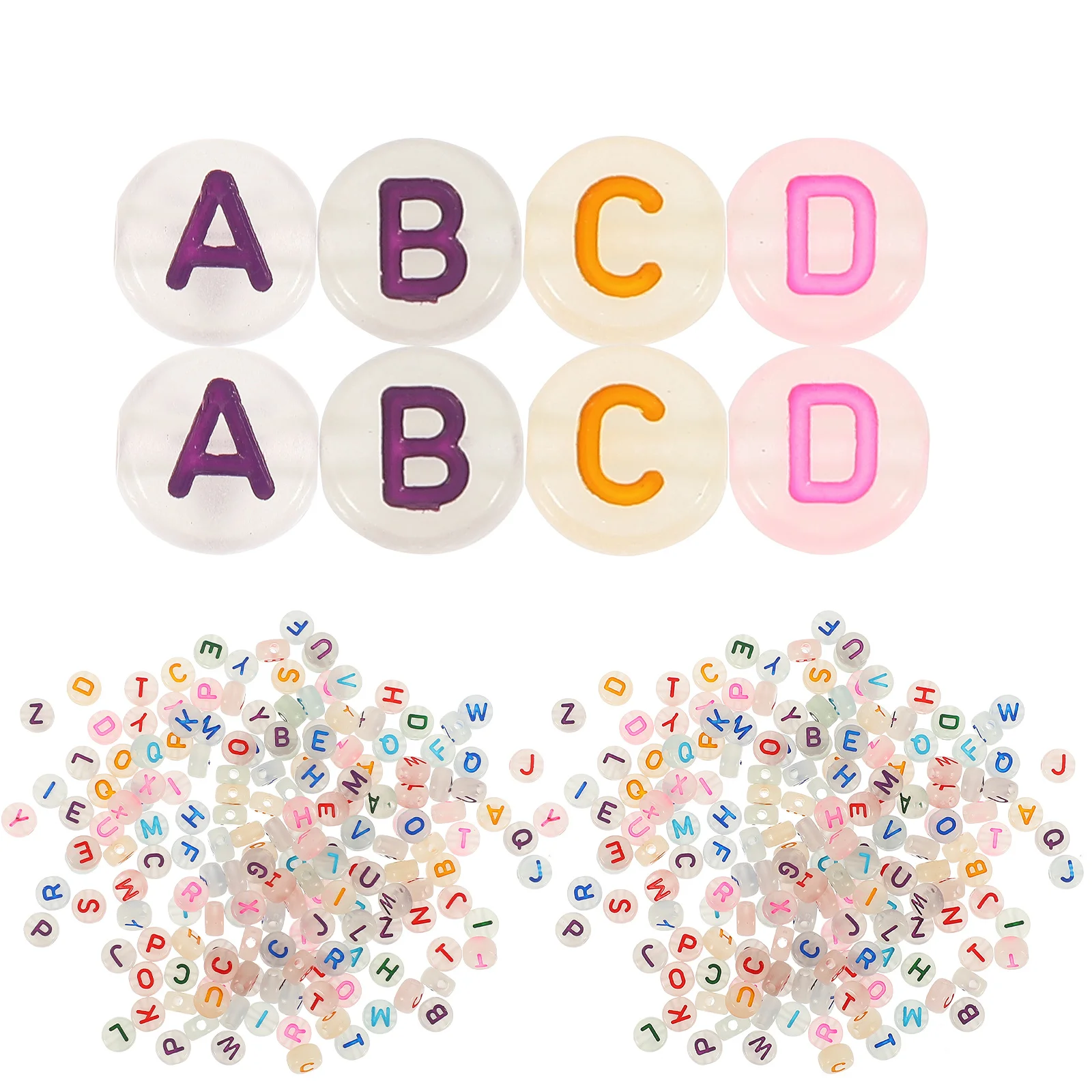 

500Pcs Glow in The Dark Small Acrylic Beads Colorful Round Beads for Bracelet Necklace Jewelry DIY Bracelet Accessory