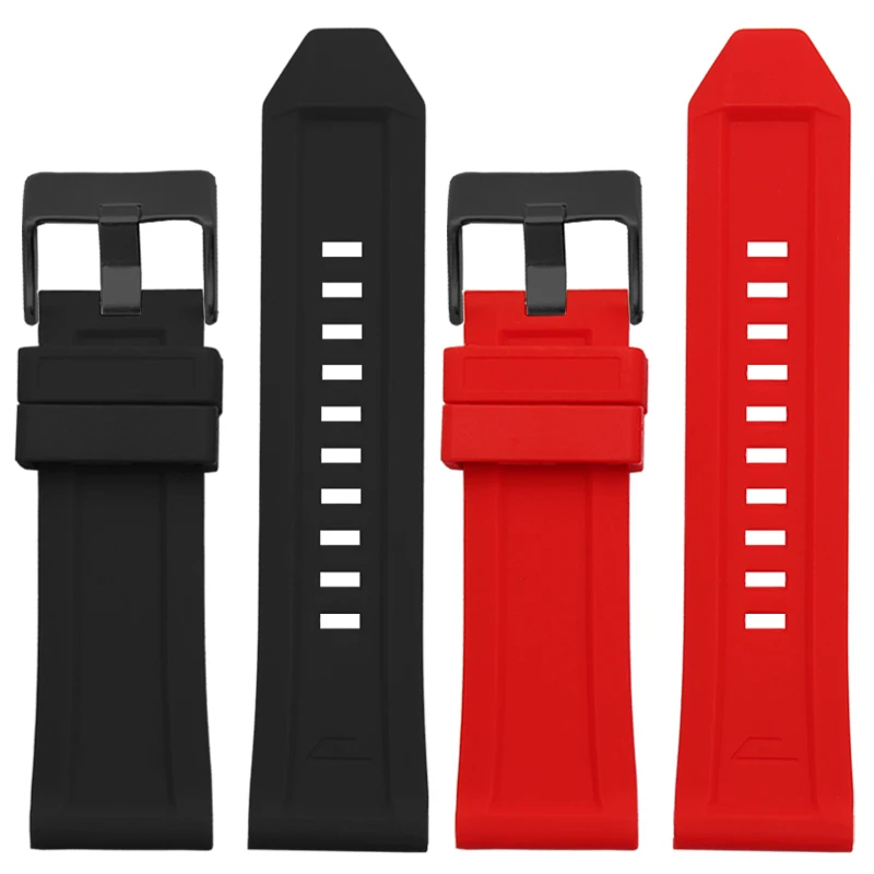 High Quality Silicone Rubber Watch Band for Diesel Dz4318 4323 4283 7315 4476 4496 4427 7395 Waterproof Soft Large Strap 24 26mm