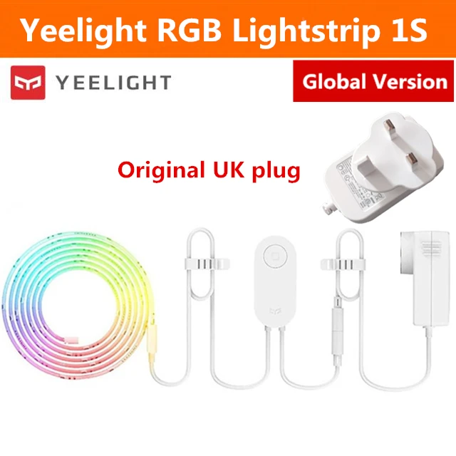 Wereldwijde versie Yeelight LED Smart Strip Light 1S, 2 meter lang, WiFi RGB LED-strip voor Homekit, Google, Mijia, Alexa en SmartThings.