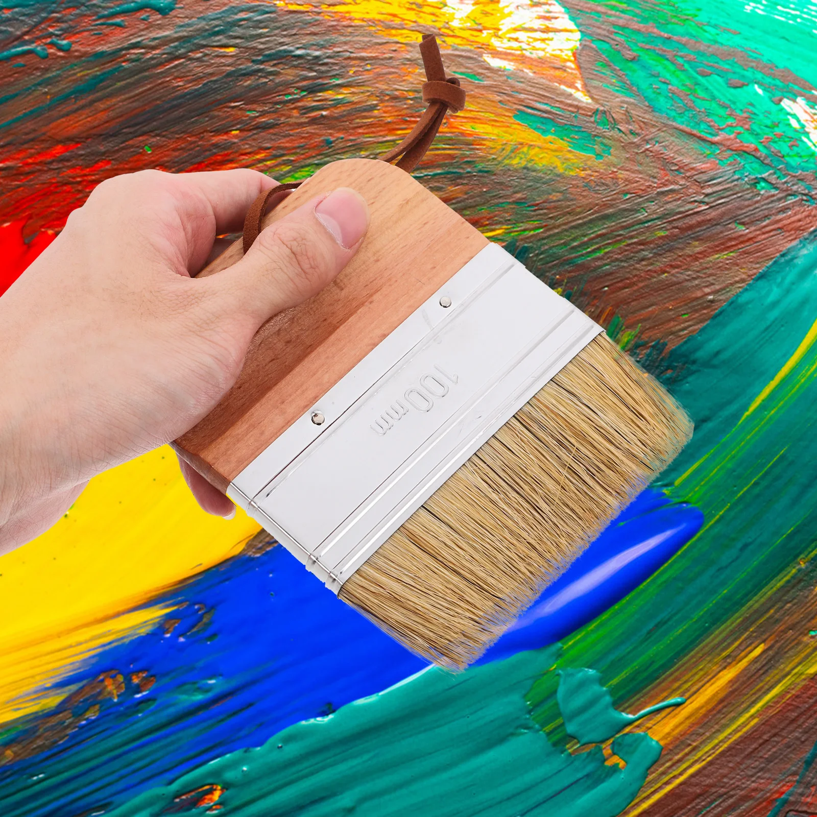 

3pcs Professional Wood Handle Watercolor Brush Set Natural Texture For Acrylic Oil Painting Brushes Ergonomic Design Portable