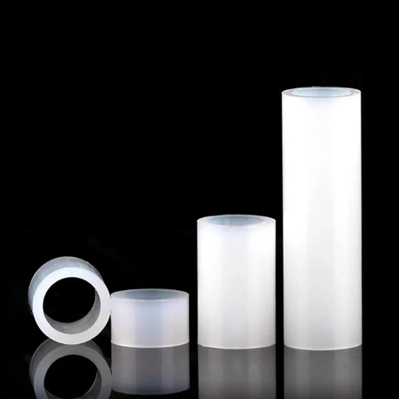 Coluna reta de plástico nylon, isolamento, resistente ao desgaste, manga do eixo, bucha alta parafuso, gaxeta grossa Pad, coluna M3.2, 100 pcs, 200pcs