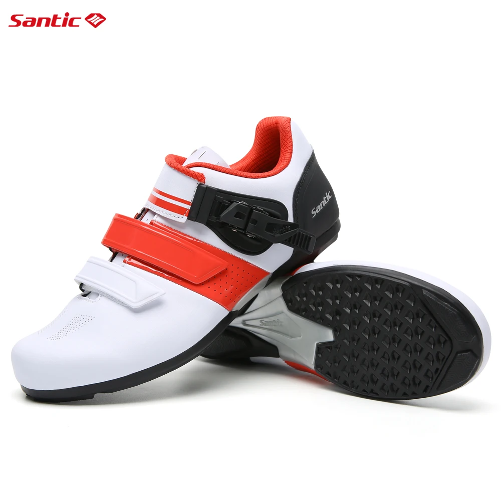 Santic Non-locking Cycling Shoes Rubber Sole Men\'s Outdoor Road Riding Bicycle Equipment Fashionable Biking Sport Sneakers 36-46