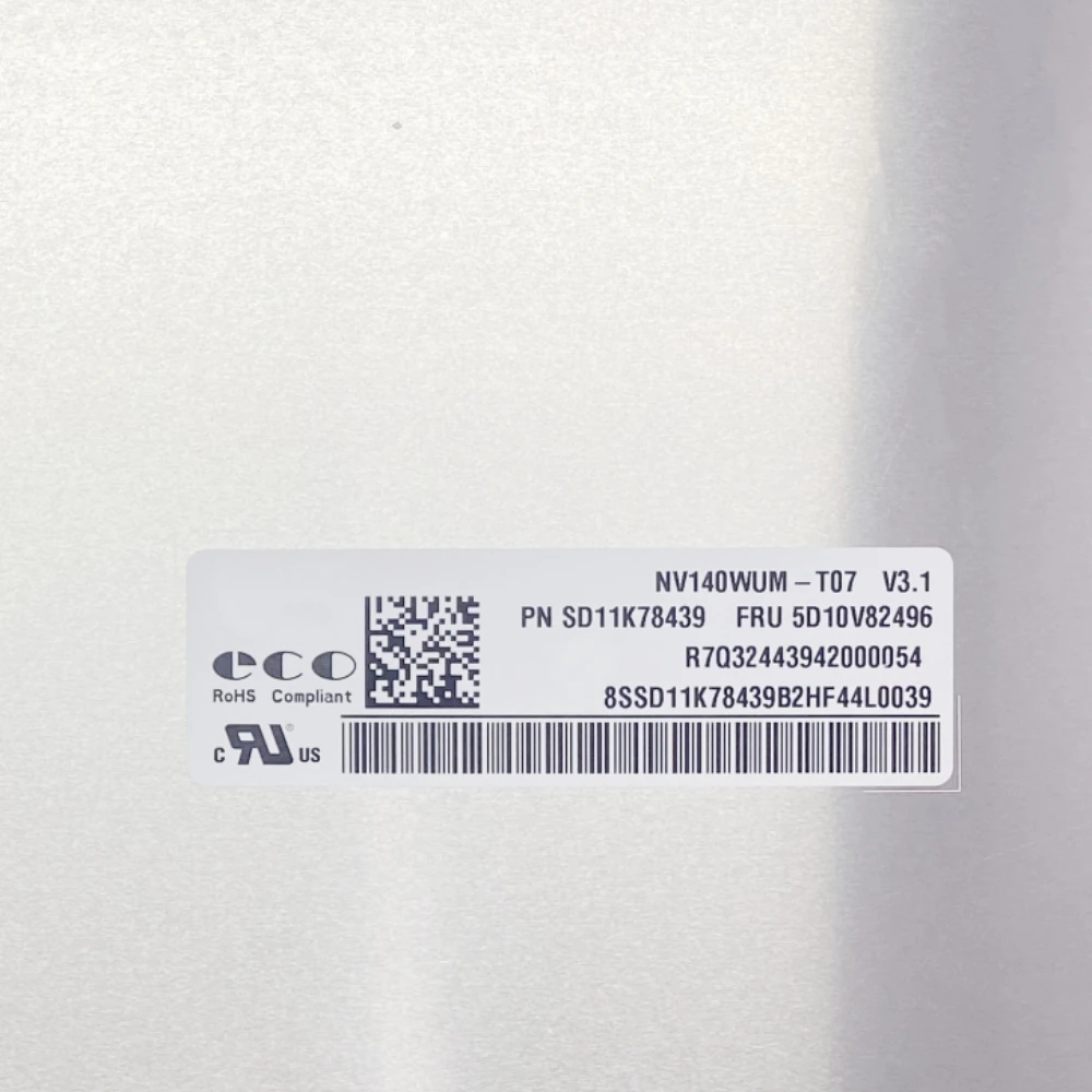 NV140WUM-T07 V3.1 IPS 14.0'' Original Panel Matrix Laptop LCD Touch screen