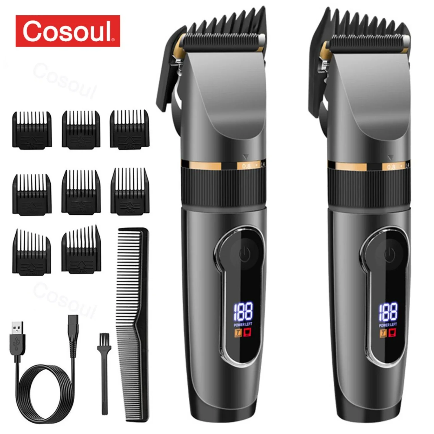 Men's Top-of-the-Line Ultimate Premium Rechargeable Cordless Hair Clipper - Powerful High-Performance Precision Trimmer - Ideal 