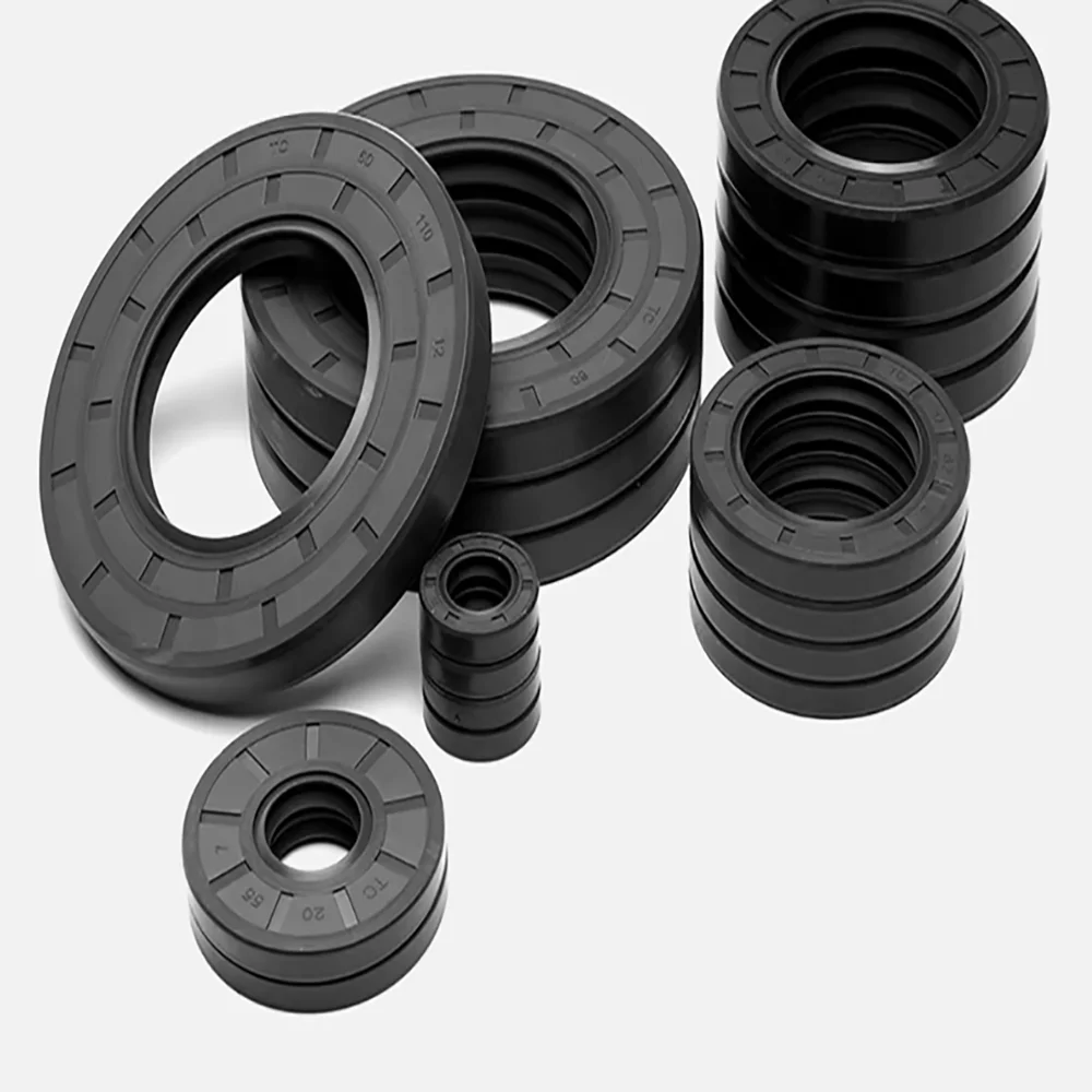 TC/TG4 Skeleton Oil Seal Black NBR Rubber Oil Seal High-Temperature Wear-Resistant Seal Ring ID 18/20mm OD 25-52mm Thick 5-10mm