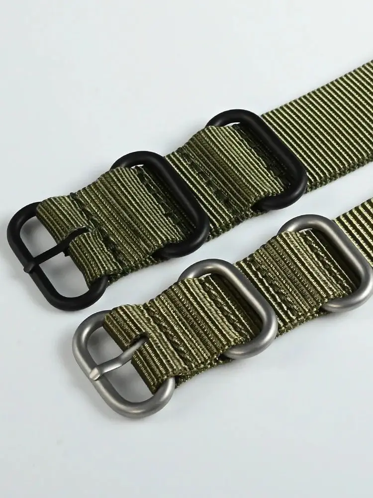 San Martin Military Nylon Strap For Watch 20mm 24mm Watchband Breathable Canvas Wrist Band Army Green Camouflage Pin Buckle Belt