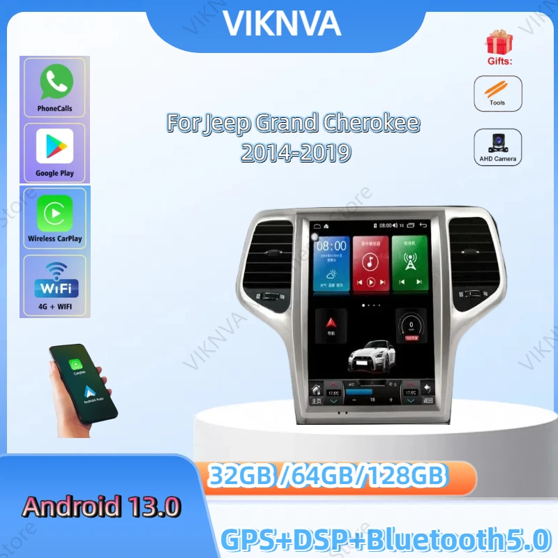 

9inch Car Android Screen For Jeep Grand Cherokee 2014-2019 CarPlay Android Auto HDMI Video Out DSP CARPALY Headunit