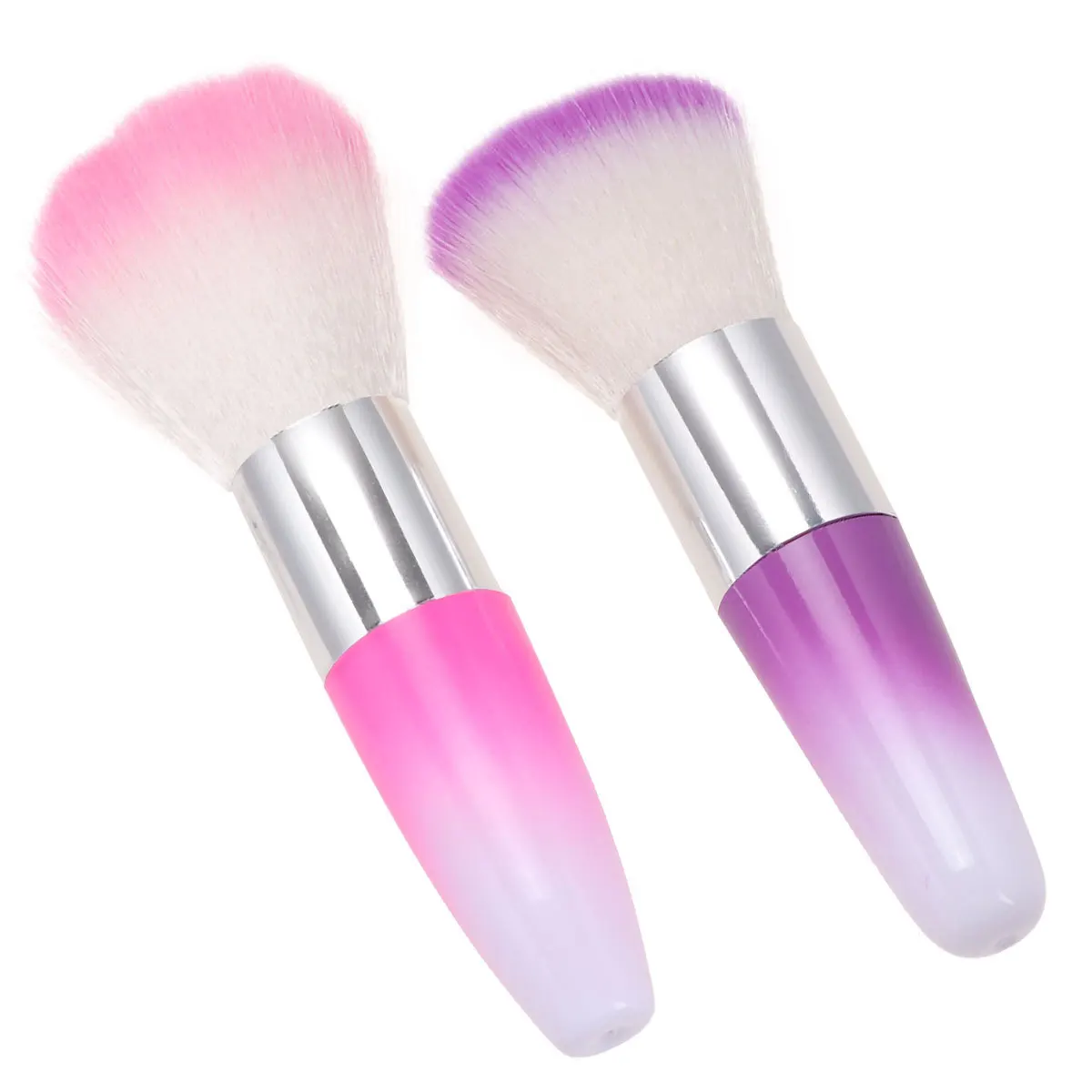 Brosse anti-poussière pour ongles en acrylique, outil de manucure professionnel à usage domestique, brosse anti-poussière pour Nail Art, poudre douce en laine, 2 pièces