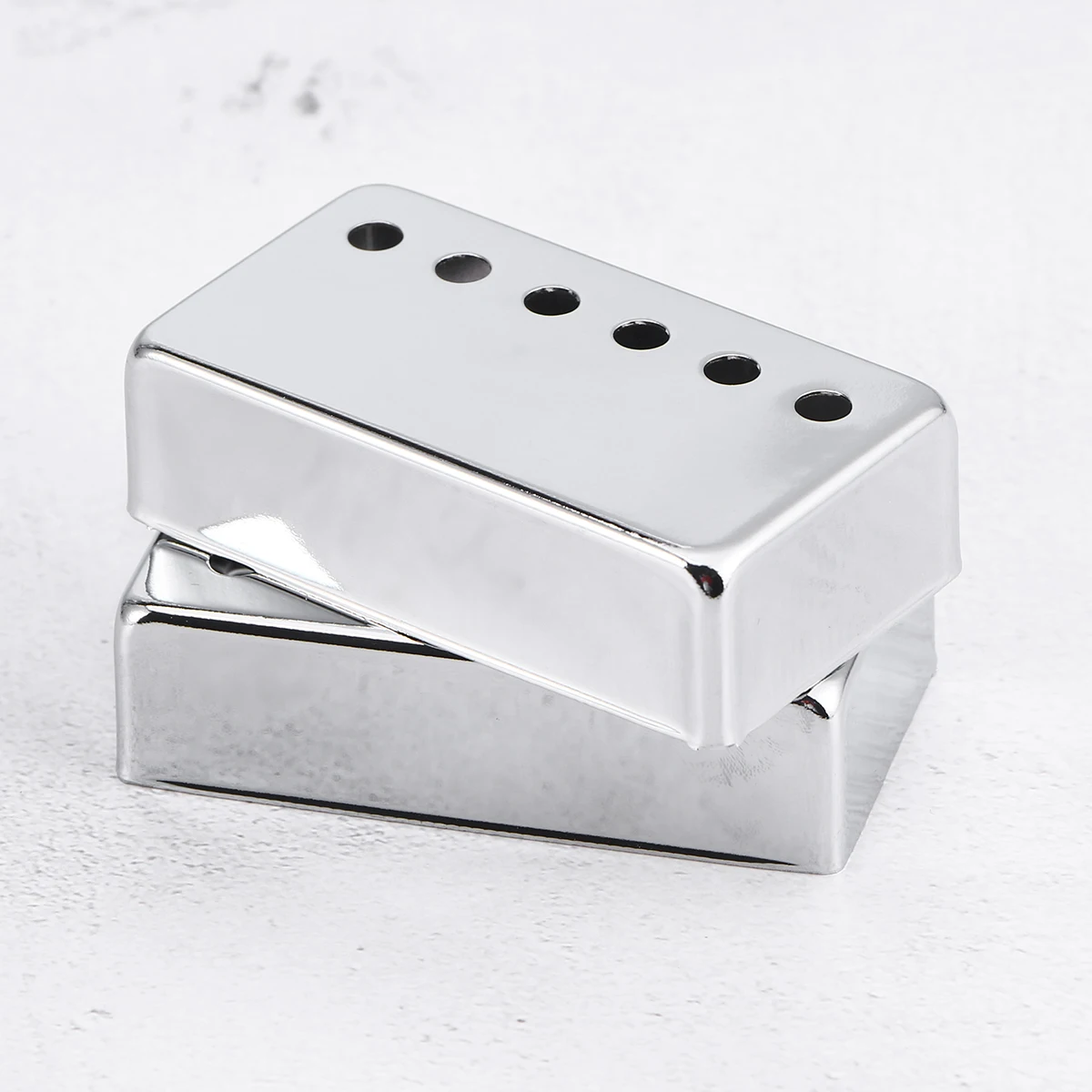 

2pcs Metal Double Coil Pickup Covers For Style Electric Guitar Silver Chrome Plated 6-Hole Guitar Accessories Copper Cover