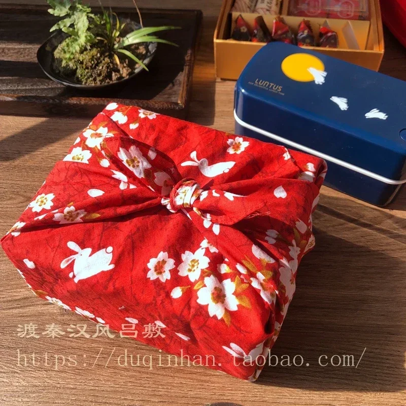 Wind cotton Dragon Boat Festival Huajian rabbit sushi bento box wind Lv apply Zongzi with hand gift package wrapper skin