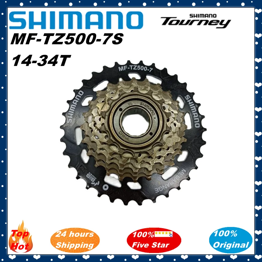 SHIMANO TOURNEY MF-TZ500 MF-TZ31 7v 7 Speed Cassette Mountain Bike Freewheel Metal Thread Sprocket 14-28/34T Original Parts