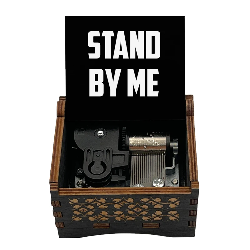 Wind Up Music Box Stand By Me, tema Musical del cantante Ben, canción famosa, regalo especial de madera para familia, amigos, Festival de cumpleaños