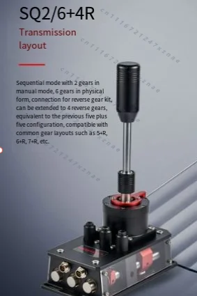 V7 SQ2/6+4R Sim Shifter Manual Shifter + Reverse，Gear Kit Racing simulator H mode，For Manual & Sequential Shifts
