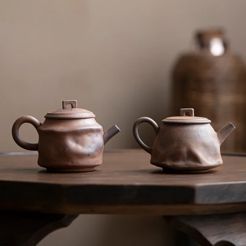 Tetera de estilo japonés Retro de 100ML, dispositivo para hacer té de cerámica gruesa de Kung Fu, infusor de té, tetera pequeña china