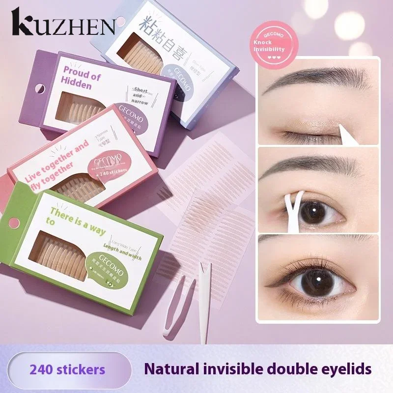 90/240 PCS Double Eyelidสติกเกอร์ธรรมชาติที่มองไม่เห็นและยาวนานShaping Big Eye Beautyเทปสําหรับเดี่ยวตาคน