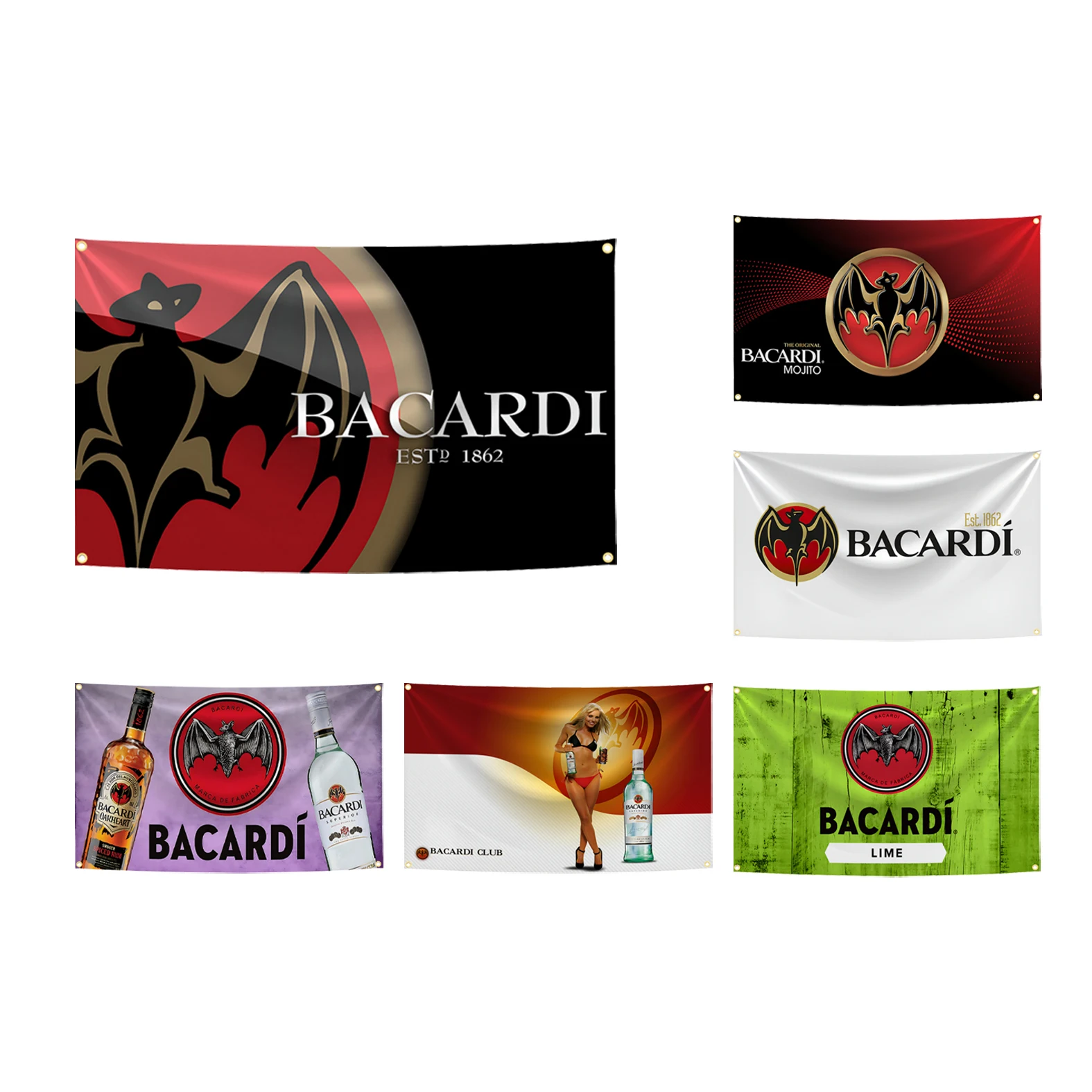 Bandera de 90x150cm, BACARDI, pancarta de ron, tapiz, bandera impresa de poliéster, garaje o exterior para decoración