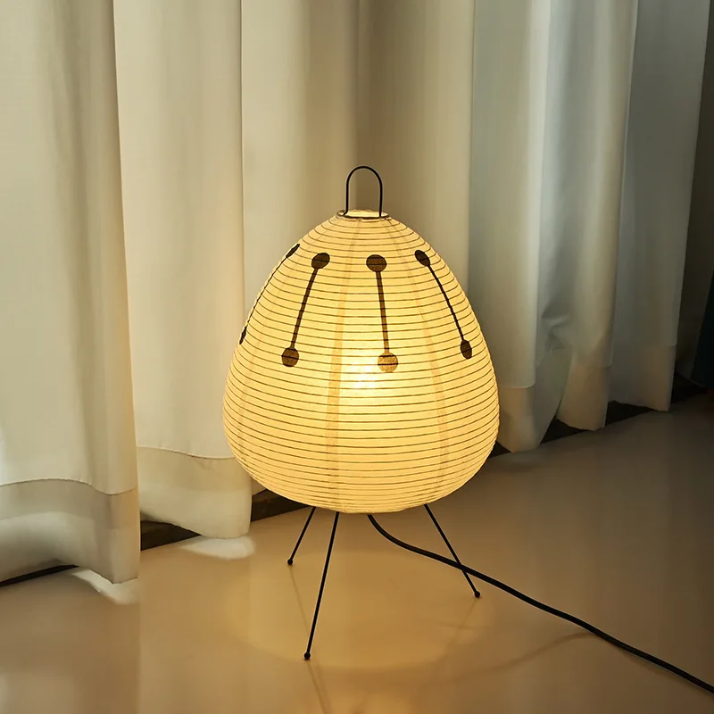 Einfache Retro LED gedruckt Reispapier Schreibtischlampe E27 Schlafzimmer Studie Wohnzimmer Dekoration Atmosphäre Beleuchtung