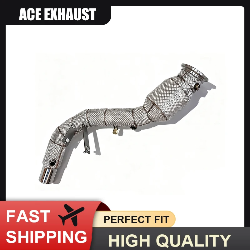 ACE Hochleistungs-Auspuffrohr für Jaguar XE 2.0T Exklusive Anpassung Edelstahl-Downpipe mit Hitzeschutz – Detail 4