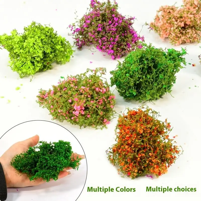 1 conjunto de plantas verdes artificiais 3g, simulação em miniatura, mini kit de modelo de videira e flor para casas modelo, paisagismo, artesanato diy