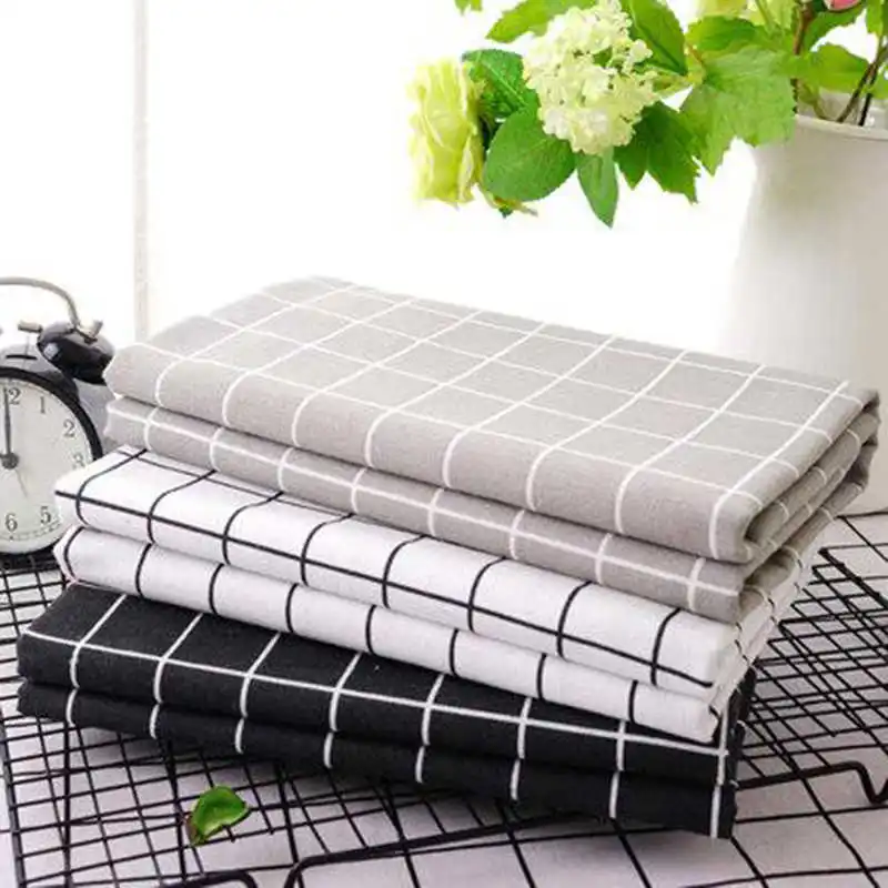 Plaid Tablecloth Table Cloth Black White Cotton Linen Home Party Picnic Home Decorative Covers For Dinning Wedding Christmas