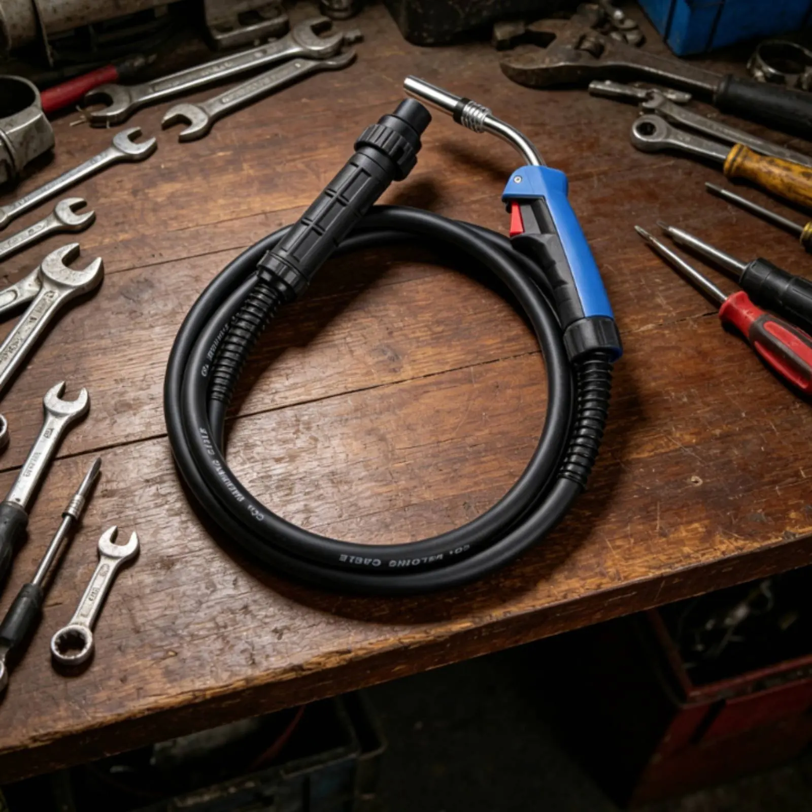 24KD Joining Torch Heavy Duty MIG Joining Torch Flexible Cable Ergonomic Grip for Factory