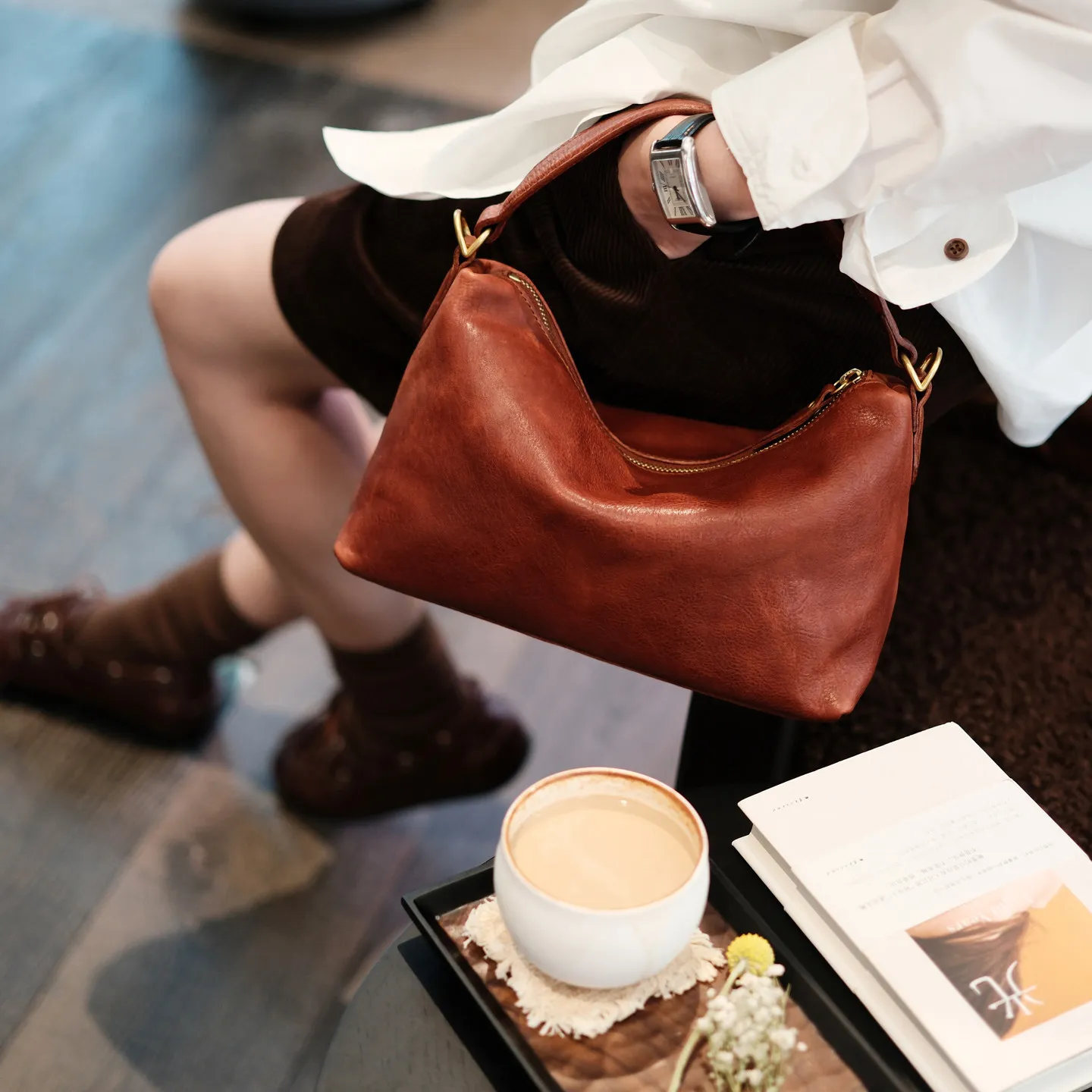 weekend daily party handmade vegetable tanned cowhide women's handbag fashion casual luxury genuine leather crossbody bag.