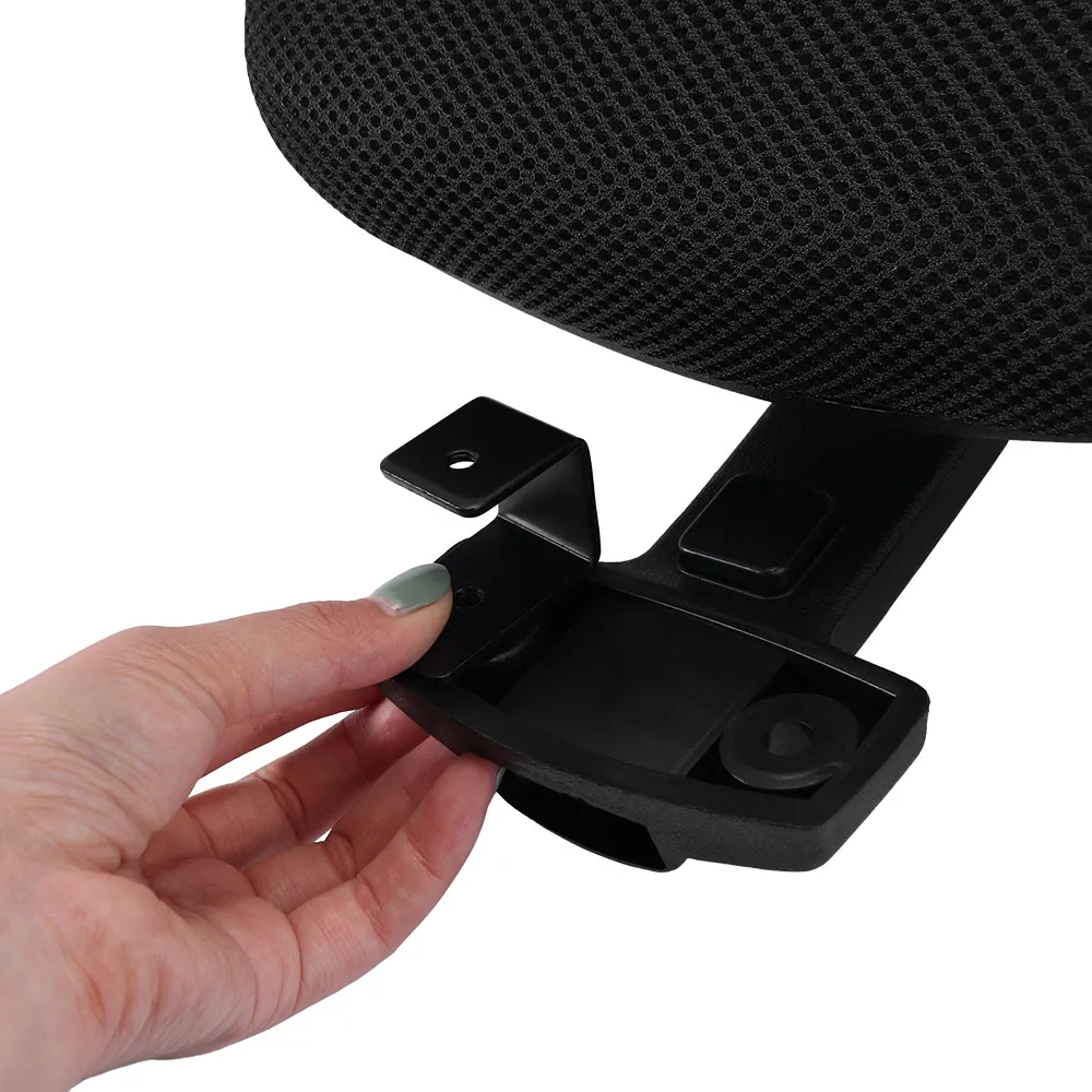Black Computer Chair Headrest Plastic Durable Lift Headrest Adjustable Comfortable Office Chair Head Pillows Neck Protection