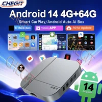 NUEVO 2026 Android 14.0 Smart CarPlay AI Box Adaptador Inalámbrico CarPlay Android Auto 4G+64G 2G+16G Tv Box Para YouTube Netflix For VW Toyota Nissan Honda Kia Opel MG