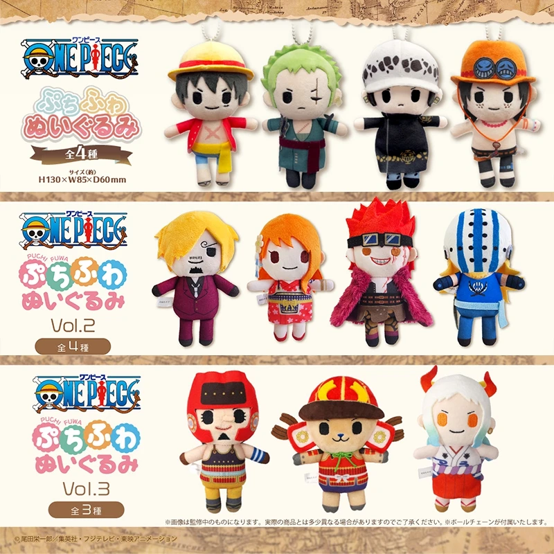 Anime One Piece Official Figure Doll Toys Luffy Zoro Sanji Ace Law Robin Chopper Franky Palm Stuffed Animal Plush Toys Kids Gift