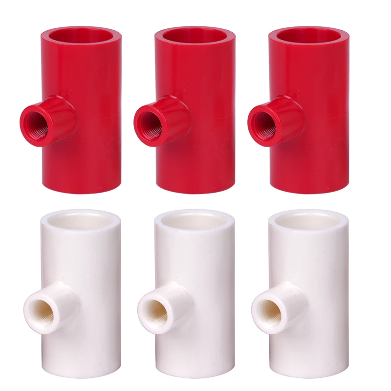 10PCS Chicken Waterer Hose Tee Tube 1/2inch PVC Pipe For Poultry Chicker Drinking Nipples Water Bowl Farm Accessores