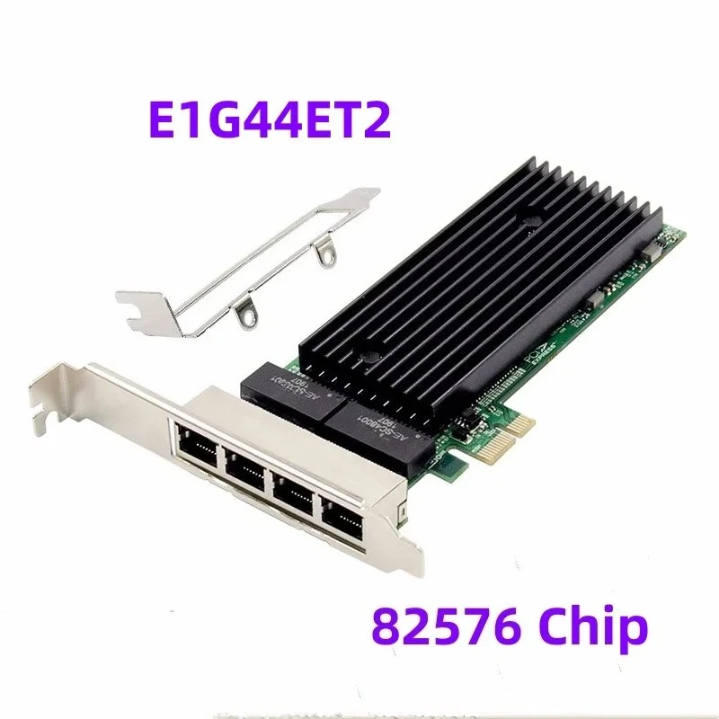 

PCI-E Four-port Gigabit Server Network Card 1X Socket Electrical Port 82576 Chip Soft Route Convergence E1G44ET2