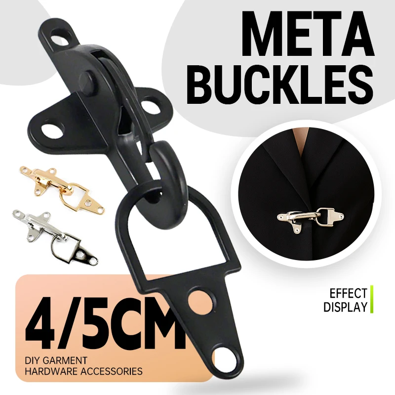 

1/2/3/4/5Pcs 4/5cm Silver Metal Fireman Buckle Bag Coat Jacket Fastener Snap Hook Belt Decor Sewing Button Hardware Accessories