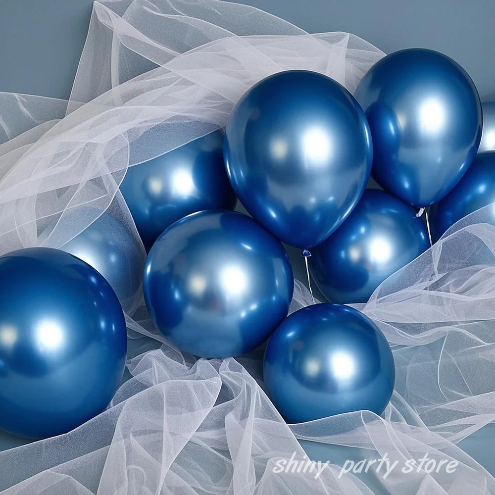 100 stuks 5-12 inch metallic chroom zilver latex ballonnen glanzende metalen ballon DIY ballon boog guirlande kit bruiloft verjaardag decoratie