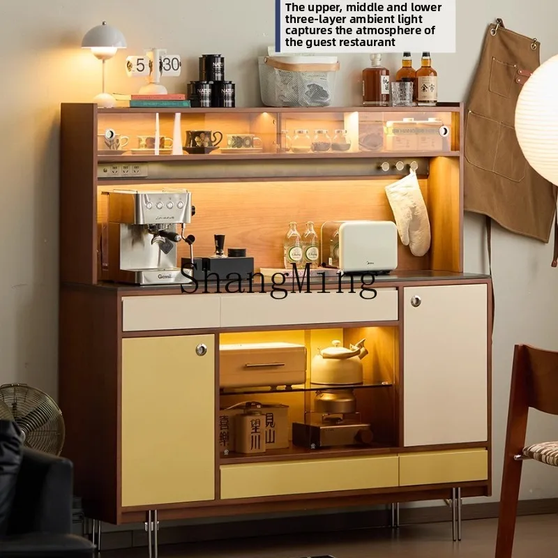 

DHY solid wood dining side cabinet against the wall locker living room storage side cabinet tea