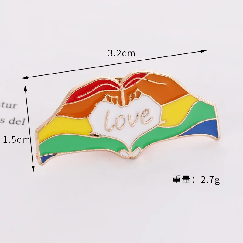 Rainbow Heart Enamel Pin Heart Organ Structure Diagram Brooches Fashion Badge for Homosexual Love Best Friend Pins