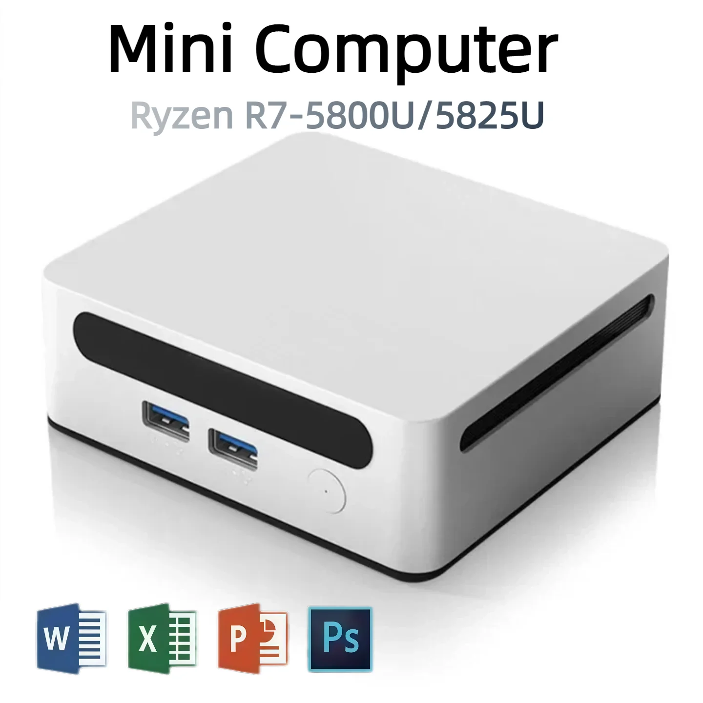 Mini PC With Ryzen R7-5800U/5825U Compact Mini Desktop Computer For Business Office & Gaming