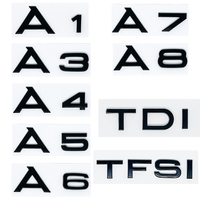 3D ABS Black S Line A1 A3 A4 A5 A6 A7 A8 TDI TFSI Logo Emblem Auto Badge Trunk Decal For Car Fender Sticker Accessories
