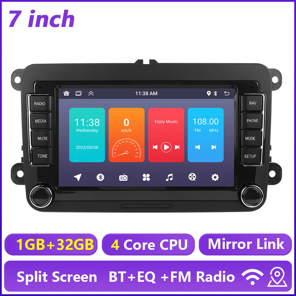 Hikity 8 + 128G 8Core Autoradio Voor VW/PASSAT/MAGOTAN/POLO/Skoda WIFI 4G Carplay Android Auto GPS DSP AI Voice BT EQ Autoradio