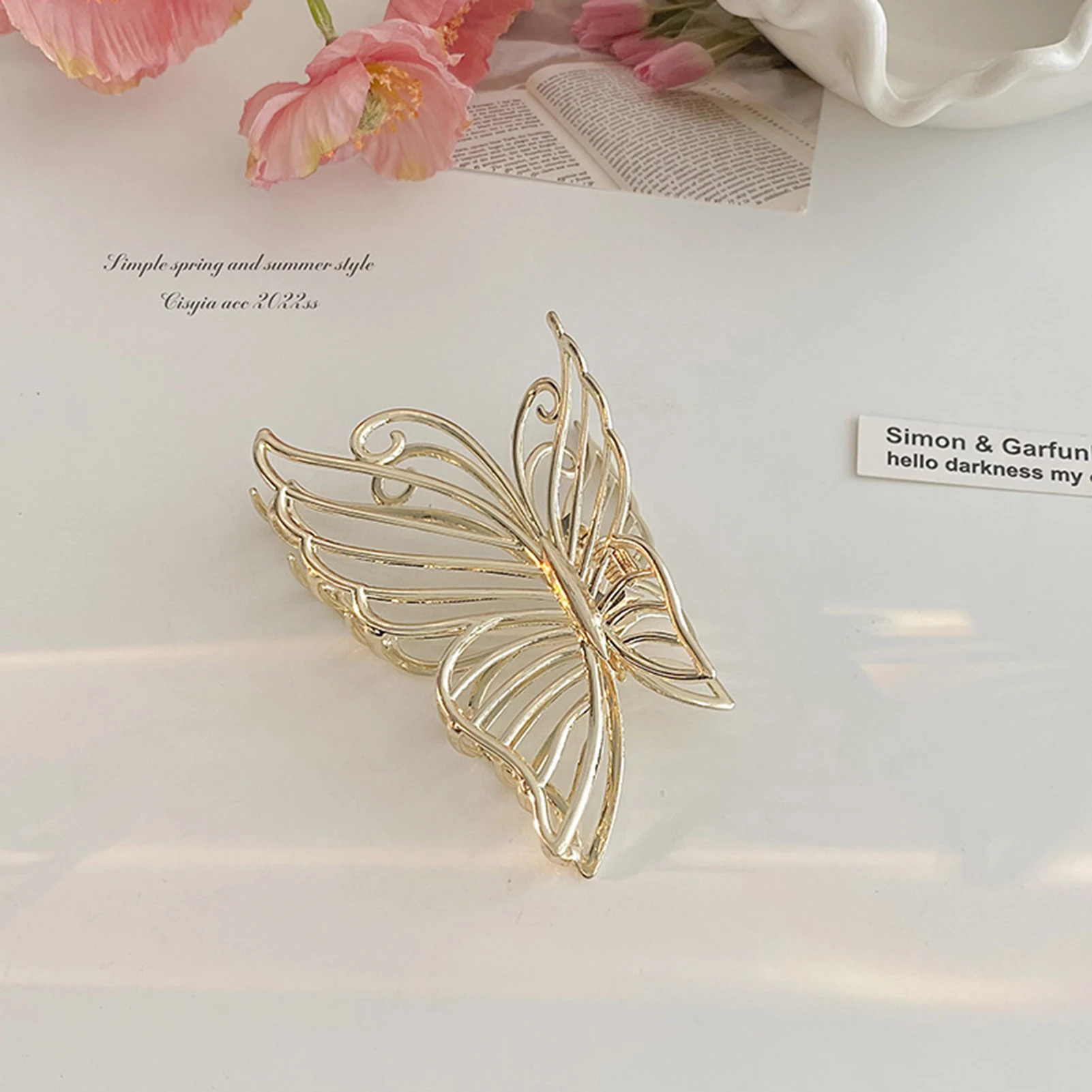 Gold/Silber Farbe Legierung Schmetterling Haar Klaue Clips Frauen Mädchen Pferdeschwanz Halter Koreanische Mode Haar Styling Schmuck Kopfbedeckungen – Detail 8
