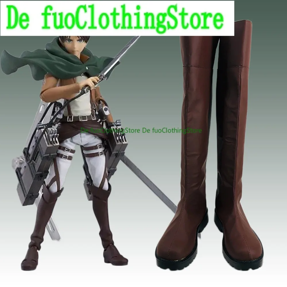 

Defuo Eren Jaeger обувь для косплея аниме игры ролевые костюмы на Хэллоуин реквизит обувь ботинки