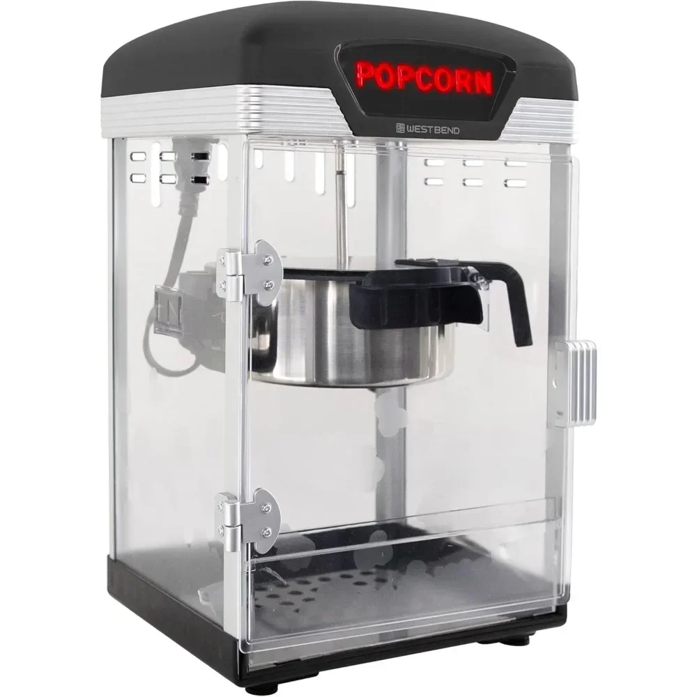 4 Qt Popcorn Machine,	Polycarbonate (PC) Gourmet Popcorns Maker Machine with Nonstick Popcorn Kettle Scoop