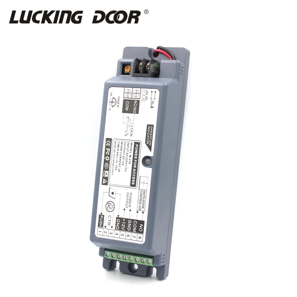 

AC 220V Input NO/NC Output Door Access Control System Switch Power Supply 5A Time Delay Adjustablefor Access Control System