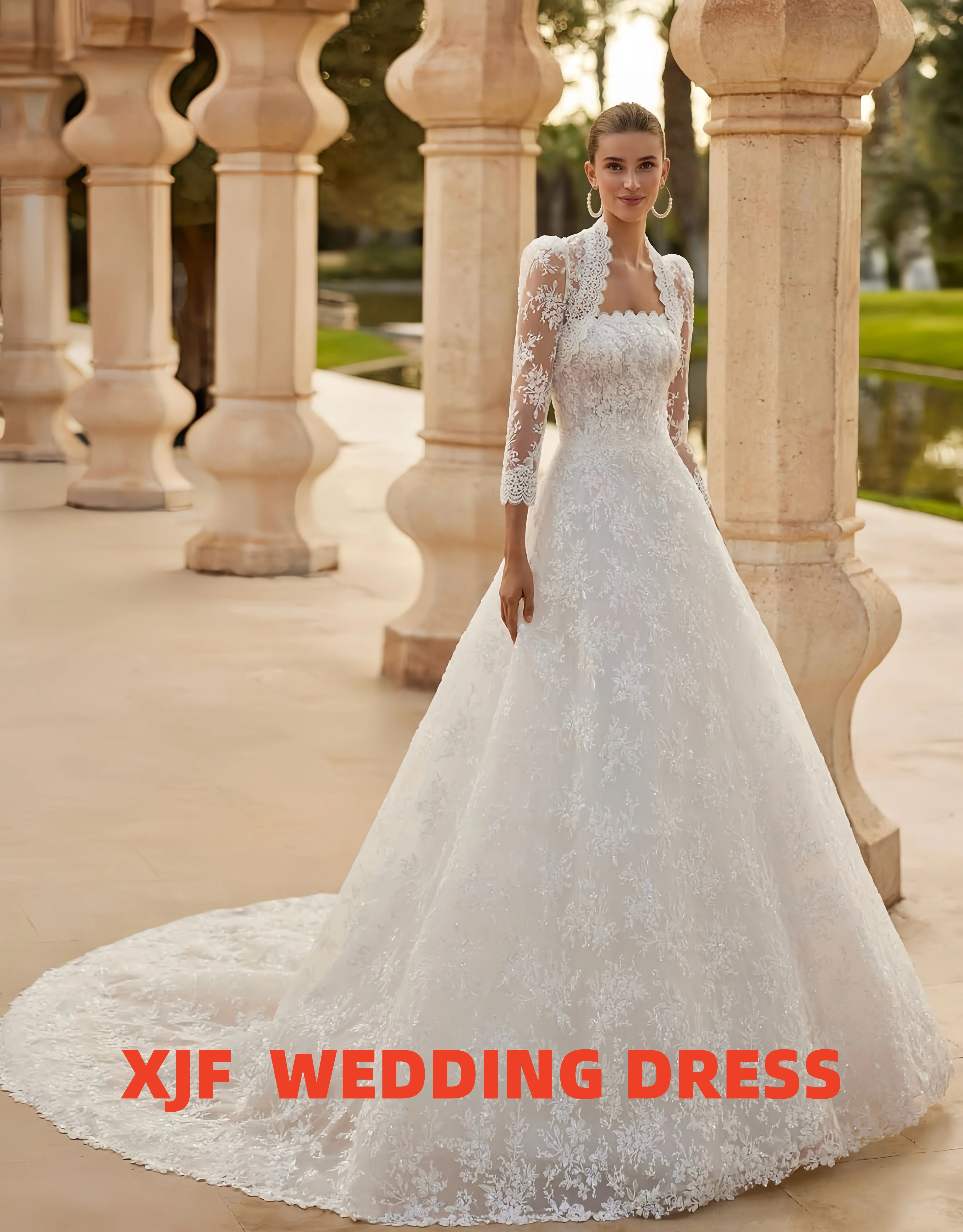 

Элегантное женское свадебное платье по индивидуальному заказу, шаль без бретелек, кружевное свадебное платье трапециевидной формы, платья de novia