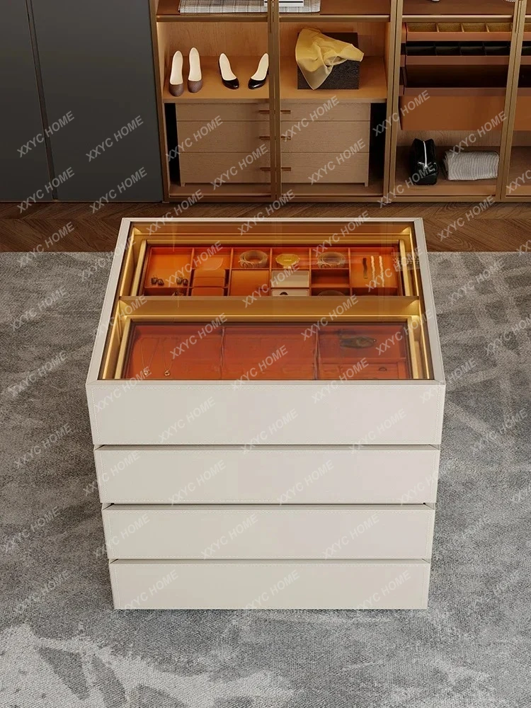 

AAss CLight Luxury Cloakroom, Island Cabinet, Jewelry Storage Display Cabinet