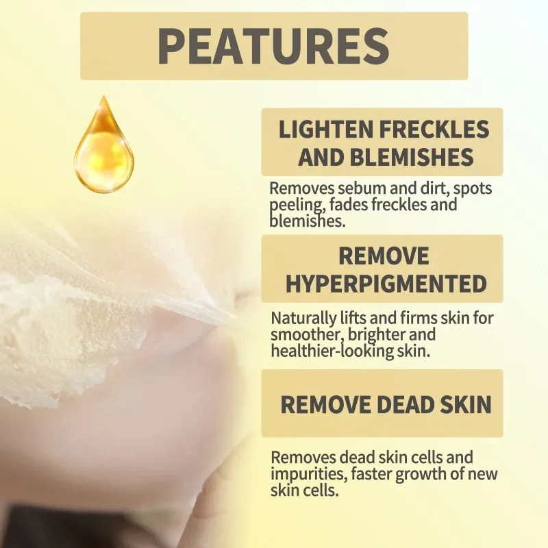 Yellow peeling oil exfoliating elbow knee Deep cleaning Bleaching fade Dark spots melanin brighten skin whiten Remove Dead skin